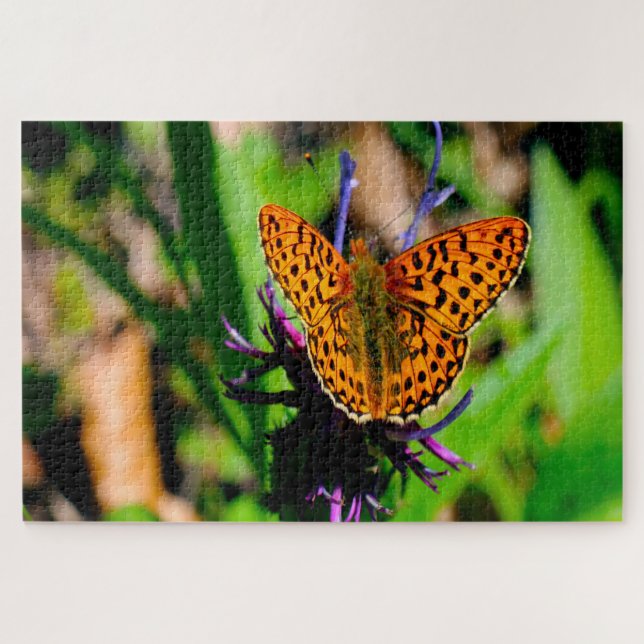 Mother of Pearl Butterfly. Jigsaw Puzzle (Horizontal)