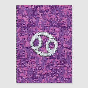 Mother of Pearl Cancer Zodiac Sign on Digital Camo