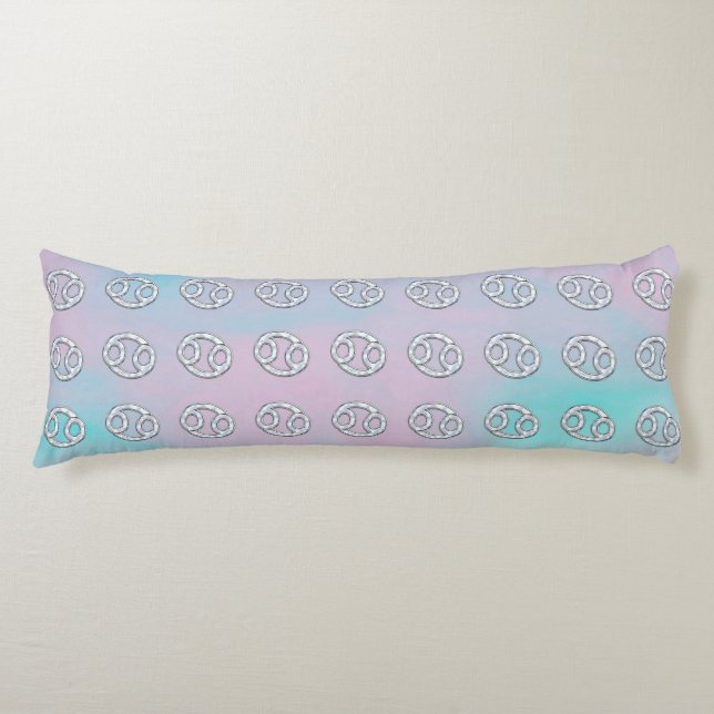 Mother of Pearl Cancer Zodiac Symbol Decor Body Cushion (Front)