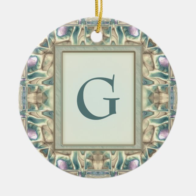 Mother of Pearl Ceramic Tree Decoration (Front)