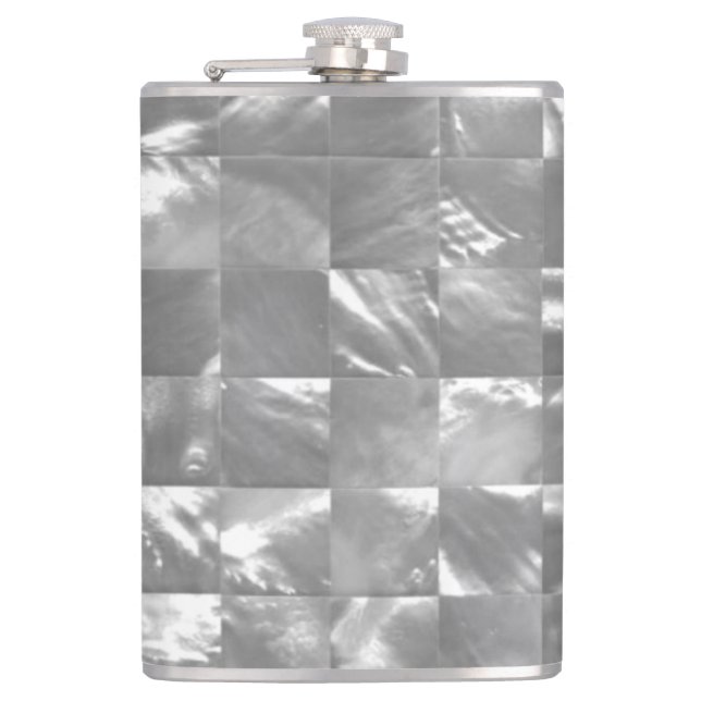 Mother of Pearl Design Hip Flask (Front)