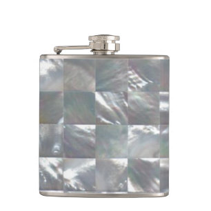 Mother of Pearl Design Hip Flask