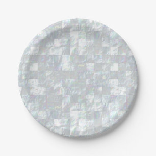 Mother Of Pearl Mosaic Paper Plate