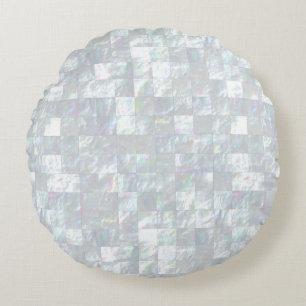 Mother Of Pearl Mosaic Round Cushion
