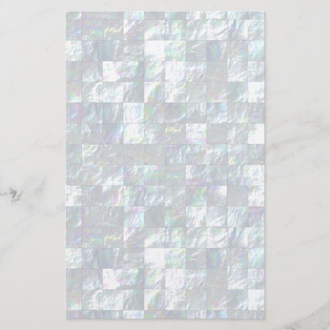 Mother Of Pearl Mosaic Stationery (Front)