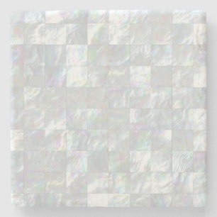 Mother Of Pearl Mosaic Stone Coaster