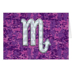 Mother of Pearl Scorpio Zodiac Pink Digital Camo