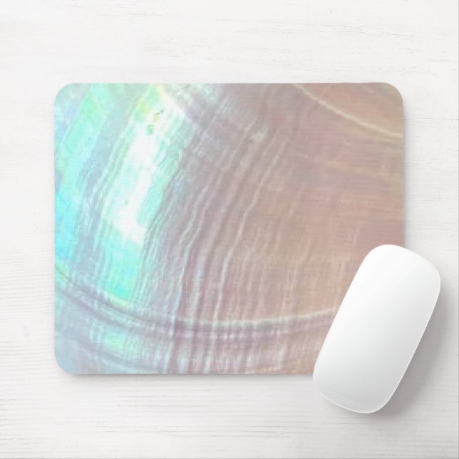 Mother of pearl Seashell Pearlescent Mouse Pad (With Mouse)
