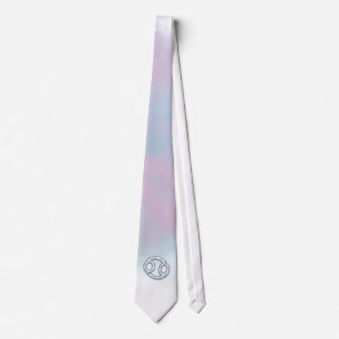 Mother of Pearl Style Cancer Zodiac Sign Decor Tie