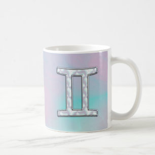 Mother of Pearl Style Gemini Sign Coffee Mug