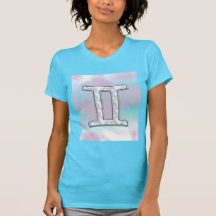 Mother of Pearl Style Gemini Sign T-Shirt