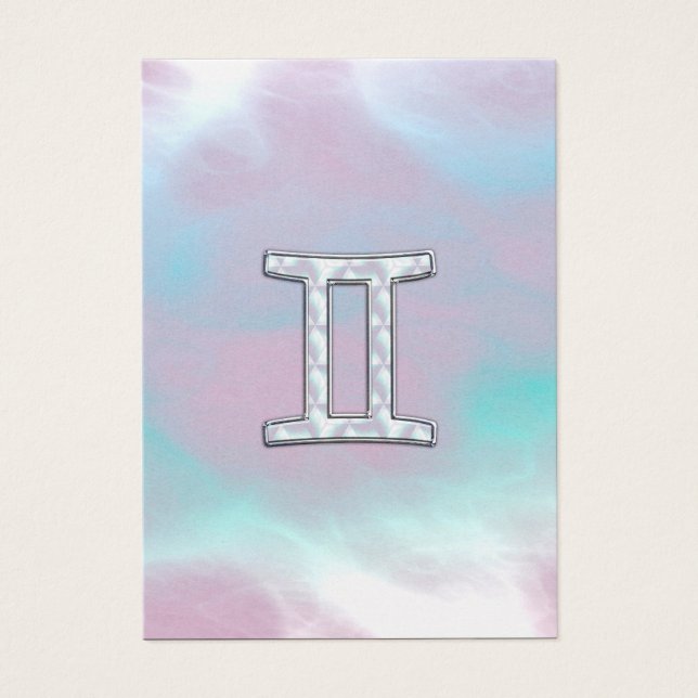 Mother of Pearl Style Gemini Zodiac Sign (Front)