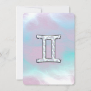 Mother of Pearl Style Gemini Zodiac Sign
