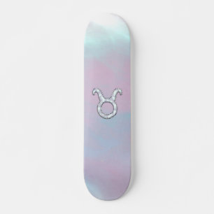 Mother of Pearl Style Taurus Zodiac Horoscope Skateboard