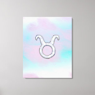 Mother of Pearl Taurus Zodiac Astrology Canvas Print