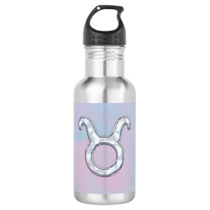 Mother of Pearl Taurus Zodiac Symbol 532 Ml Water Bottle