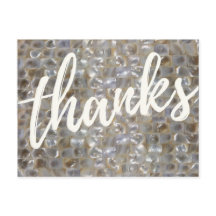 Mother of Pearl Thank You Postcard