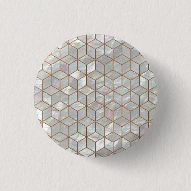 Mother Of Pearl Tiles 3 Cm Round Badge (Front)