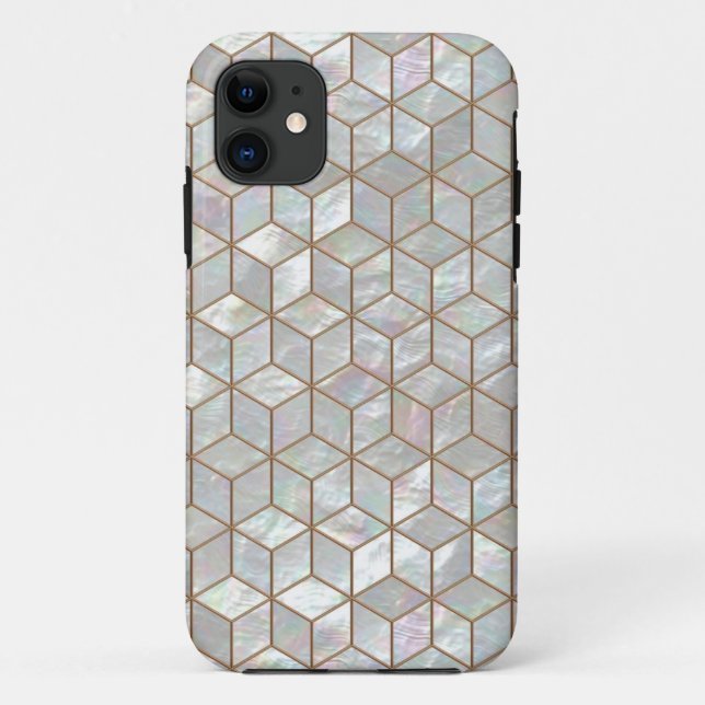 Mother Of Pearl Tiles Case-Mate iPhone Case (Back)