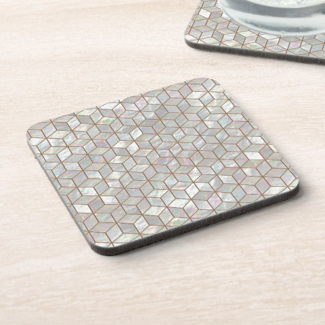 Mother Of Pearl Tiles Coaster (Left Side)
