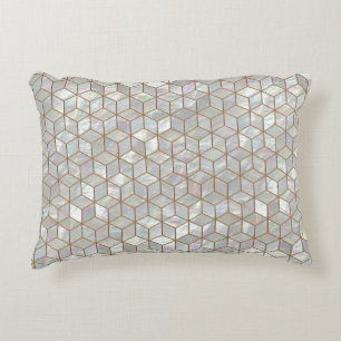 Mother Of Pearl Tiles Decorative Cushion