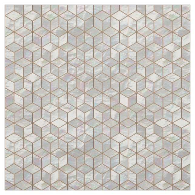 Mother Of Pearl Tiles Fabric (Swatch)