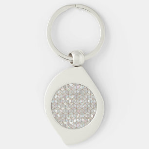 Mother Of Pearl Tiles Key Ring