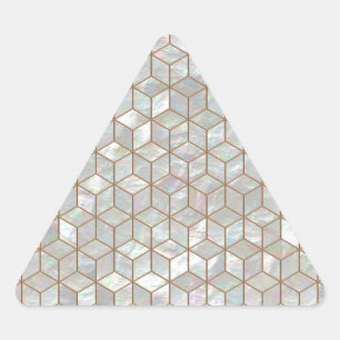 Mother Of Pearl Tiles Triangle Sticker