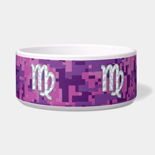 Mother of Pearl Virgo Zodiac on Pink Digital Camo (Front)