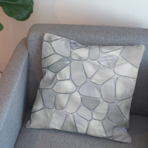 Mother of pearl - Voronoi Cells Abstract Cushion