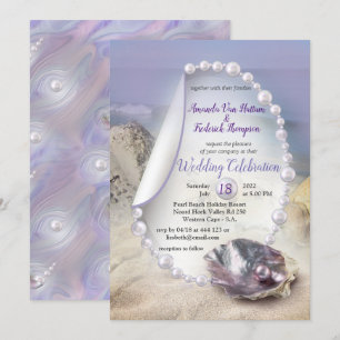 Mother of Pearls Beach party  Invitation