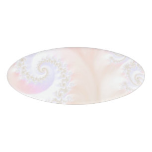 Mother of Pearls Luxurious Fractal Spiral Name Tag