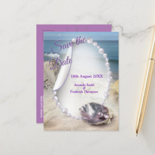 Mother of Pearls Merged like Liquid Swirls Announcement Postcard