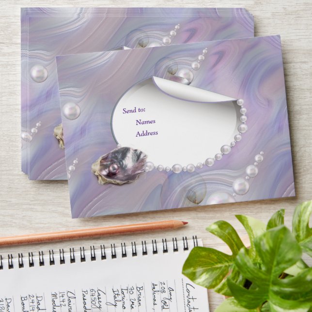 Mother of Pearls Merged like Liquid Swirls Envelope (Stacked)