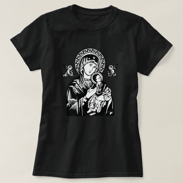 Mother of Perpetual Help T-Shirt (Design Front)