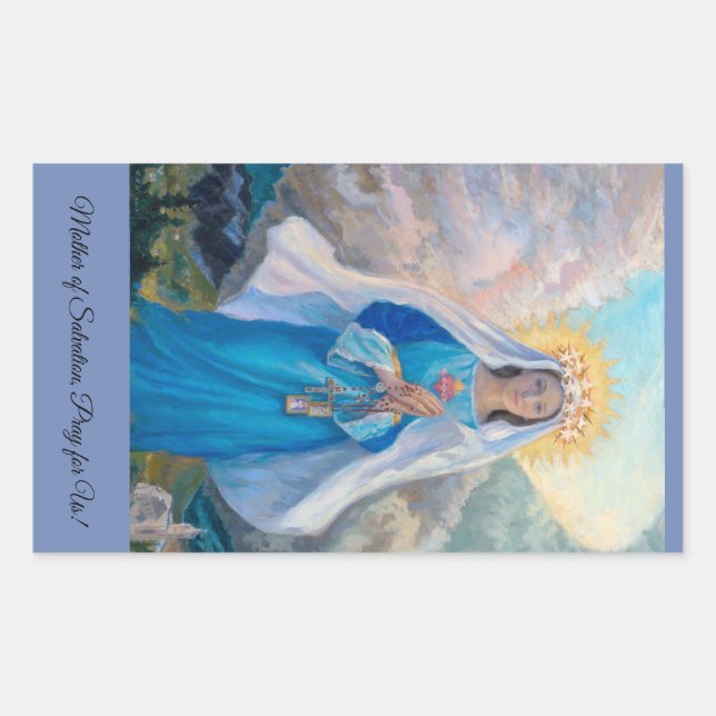 Mother of Salvation rectangular sticker (Front)