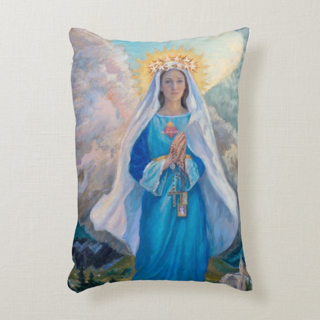Mother of Salvation small lumbar pillow (Front(Vertical))
