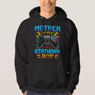 Mother Of The Birthday Boy Gamer Level Unlocked Vi Hoodie