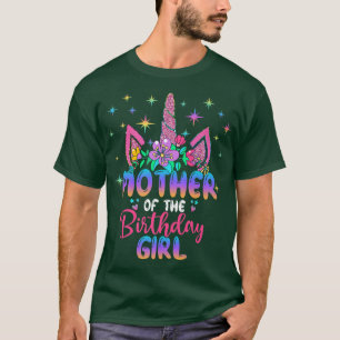 Mother Of the Birthday Girl Unicorn Birthday Party T-Shirt