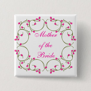 Mother of the Bride 15 Cm Square Badge