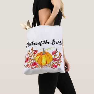 Mother of the Bride Autumn Floral Fall Wedding Tote Bag