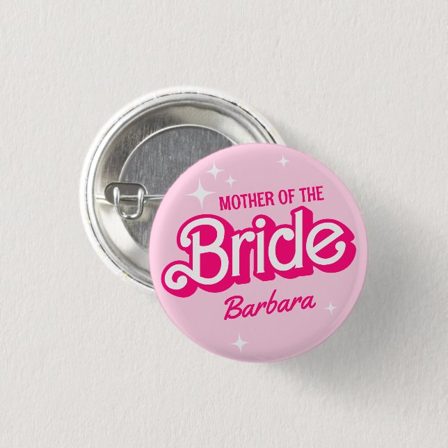 Mother Of The Bride Bachelorette Barb 3 Cm Round Badge (Front & Back)