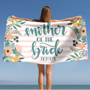 Mother of the Bride Bachelorette Personalised Beach Towel