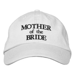 Mother of the Bride black white elegant wedding Embroidered Hat