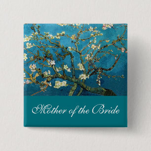 Mother of the bride Blossoming Almond tree 15 Cm Square Badge