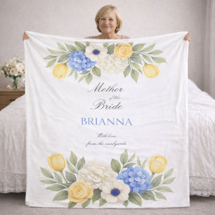 Mother of the Bride Blue Ivory  Wedding Gift   Fleece Blanket