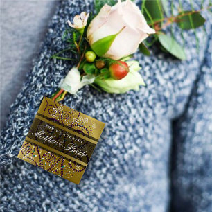 MOTHER OF THE BRIDE Boho Spirals Wedding Button