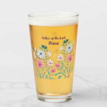 Mother of the Bride Bouquet Wedding Glasses