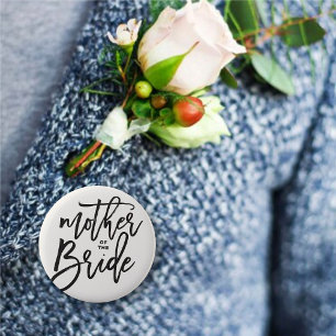 Mother Of The Bride Brush Wedding Bridal Party 6 Cm Round Badge