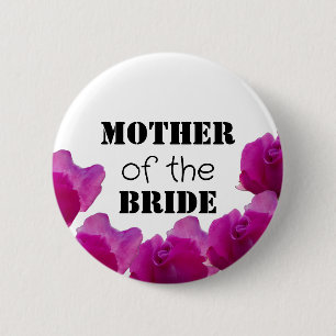 Mother of the bride button with roses